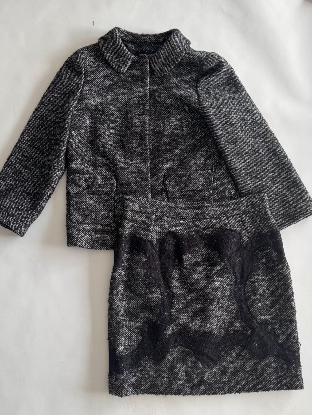 Dolce & Gabbana Tweed Skirt Suit Set Made in Italy